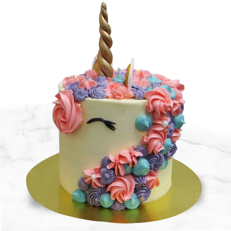 Side view of Unicron birthday cake with my litle pony cake design. Unicorn cake with Rainbow theme looks absolutely colourfull.