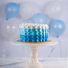 Smash cake for baby first birthday cake. This smash cake is blue, white and sky blue colours in it, Baby smash cake is creamy and very good for kids birthday photo cake 