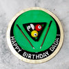 Can't get enough of playing billiards? This snooker themed cake ensures that you don't have to. This snooker cake is your cue to have your game and eat it too! 