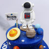 This is a kids birthday cake for boys and girls who aim for the stars more with each passing year. This is a space theme cake that showcases all the planets and stars in our solar system.