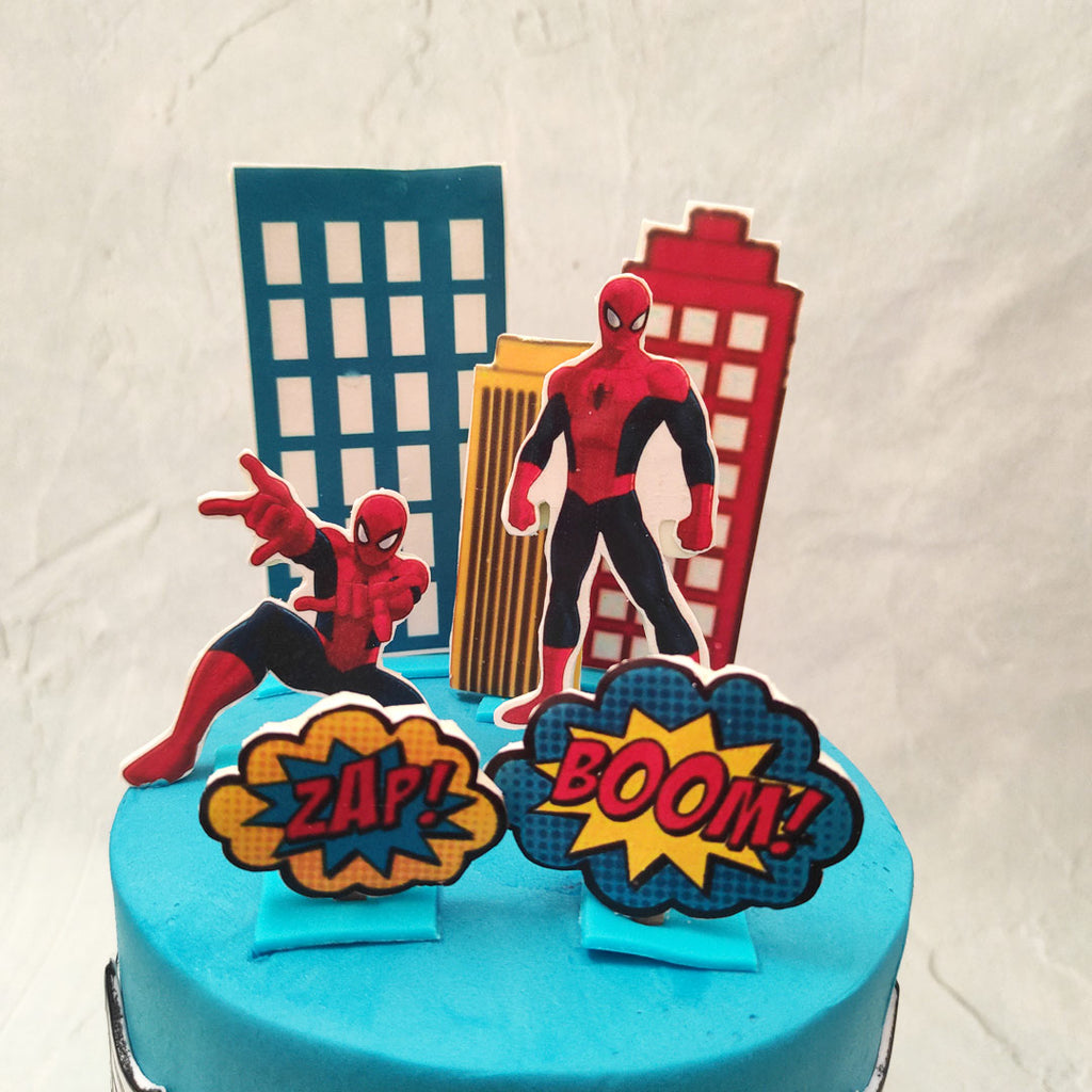 Spider-Man 2 tier birthday cake | Tiered cakes birthday, 2 tier birthday  cakes, Spiderman cake
