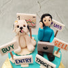 Stock Market themed Birthday cake | Themed birthday cakes, Cake stock, Cake