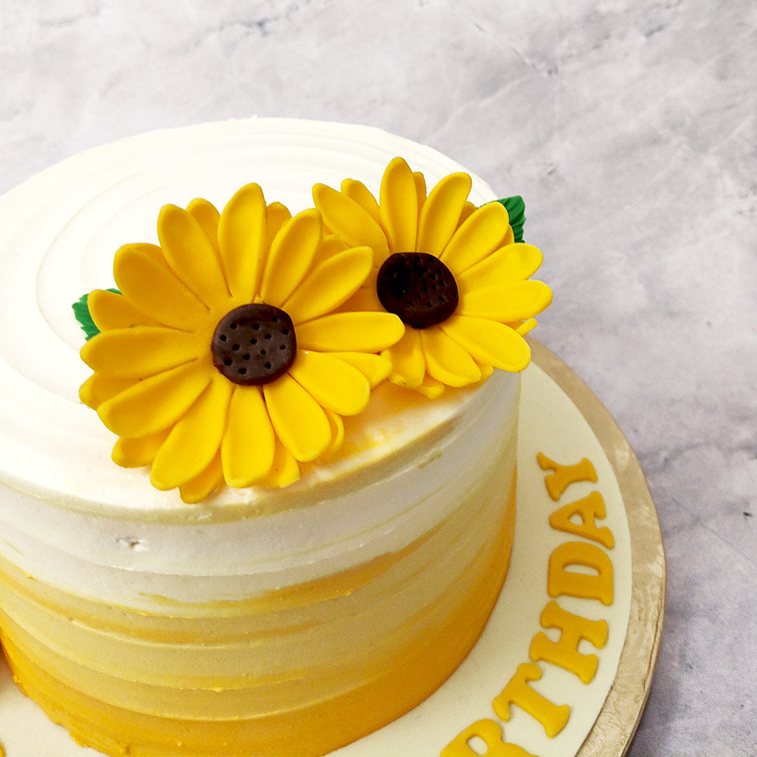 Yellow Pastel Minimalist Simple Cake – Blissful Moon Bakery