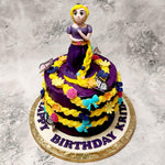 This Tangled cake will make sure that at last you see the light and it shines on this particular Tangled theme cake design for your princess on her birthday