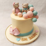 Teddy Bear Cake With Balloons