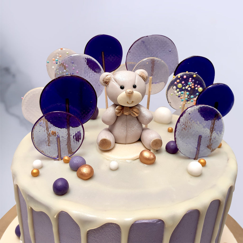 Special Butterscotch Cake With Teddy Bear | Gift Birthday Cake Online