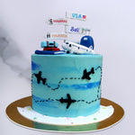 Travel theme cake for those who likes to travel and wander around the world. This aeroplane cake is special to all the fellow who are very much attached to travelling