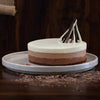 Triple chocolate mousse cake with chocolate sticks on top of the cake makes it look classy and elegant. This no baked triple chocolate mousse cake is the style icon of Liliyum.