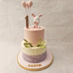 Two Tier Bunny Birthday Cake