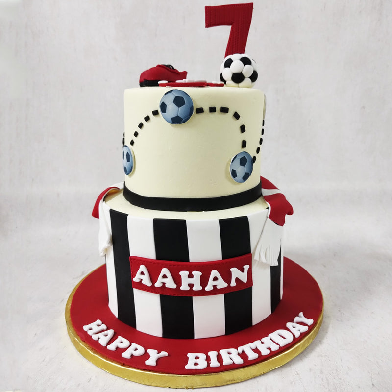 Two Tier Football Cake