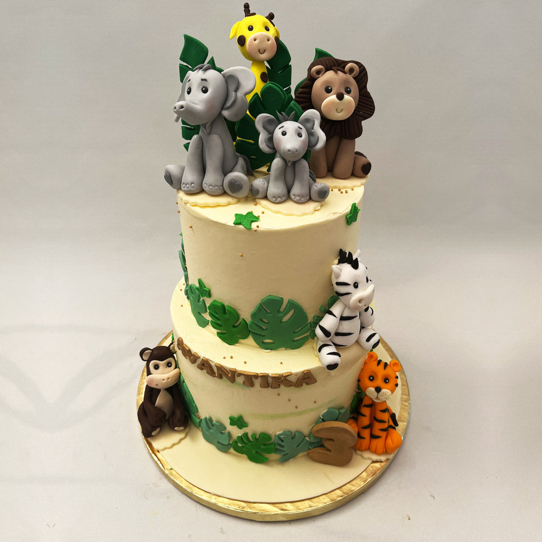 Amazon.com: Green Glitter Born Two Be Wild Cake Topper, Safari Jungle Theme  2nd Birthday Cake Decorations, Kids 2nd Birthday Party Decoration Supplies  : Grocery & Gourmet Food