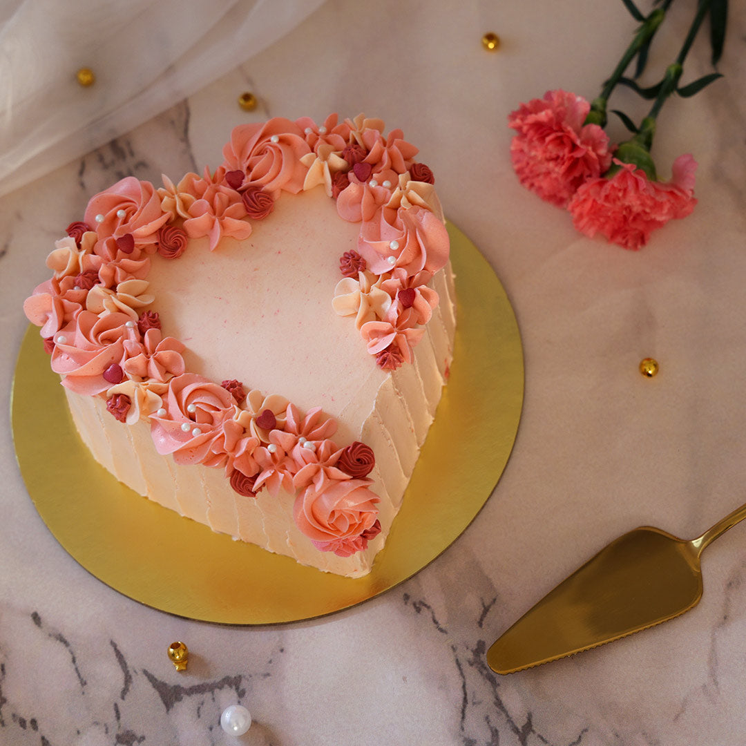 Red and White Valentine's Day Cake with Mini Hearts - Curly Girl Kitchen |  Recipe | Cake, Valentines baking, Cute birthday cakes