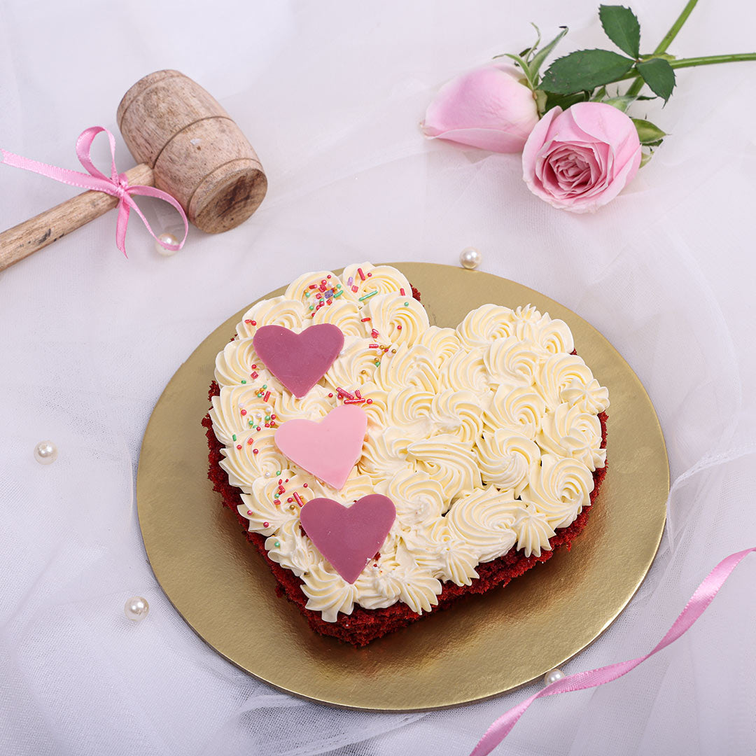 Buy/send Lovely Red Velvet Heart Shape Cake order online in Narsipatnam |  CakeWay.in