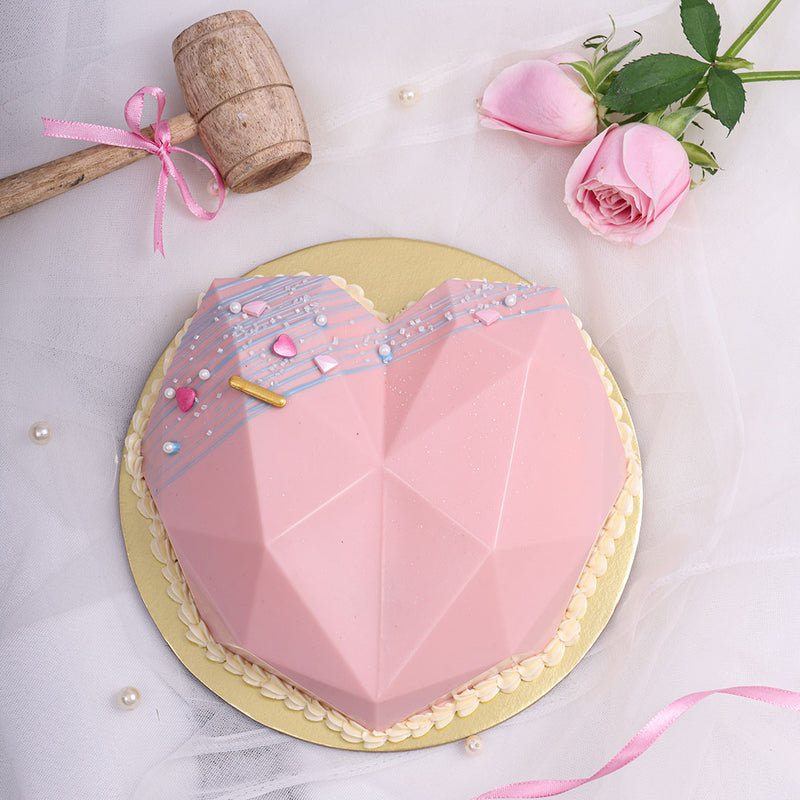 Valentines Day Heart Shaped Pinata Cake