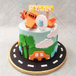 Celestial and Sky-themed cakes have amassed quite a bit of popularity amongst birthday cake for kids designs, so let's take you on a magical chopper ride through the clouds with this toy aeroplane cake Food and travel go as well together as birthdays and cake so hop on and let’s go on a magical adventure together through the delicious flavours of this aeroplane birthday cake for kids.