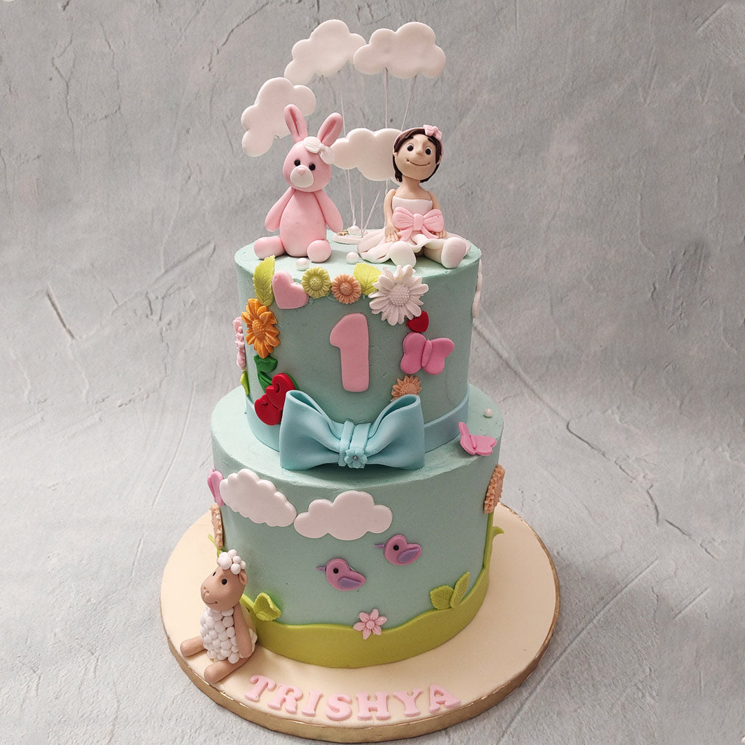 Baby Girl 1st Birthday Cake | Order Custom Cakes in Bangalore ...