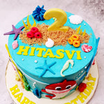 In fact all the elements of the music video from the sharks to coral to the seaweed to the water bubbles have been incorporated into this Baby Shark cake design with the utmost care given to every little detail.