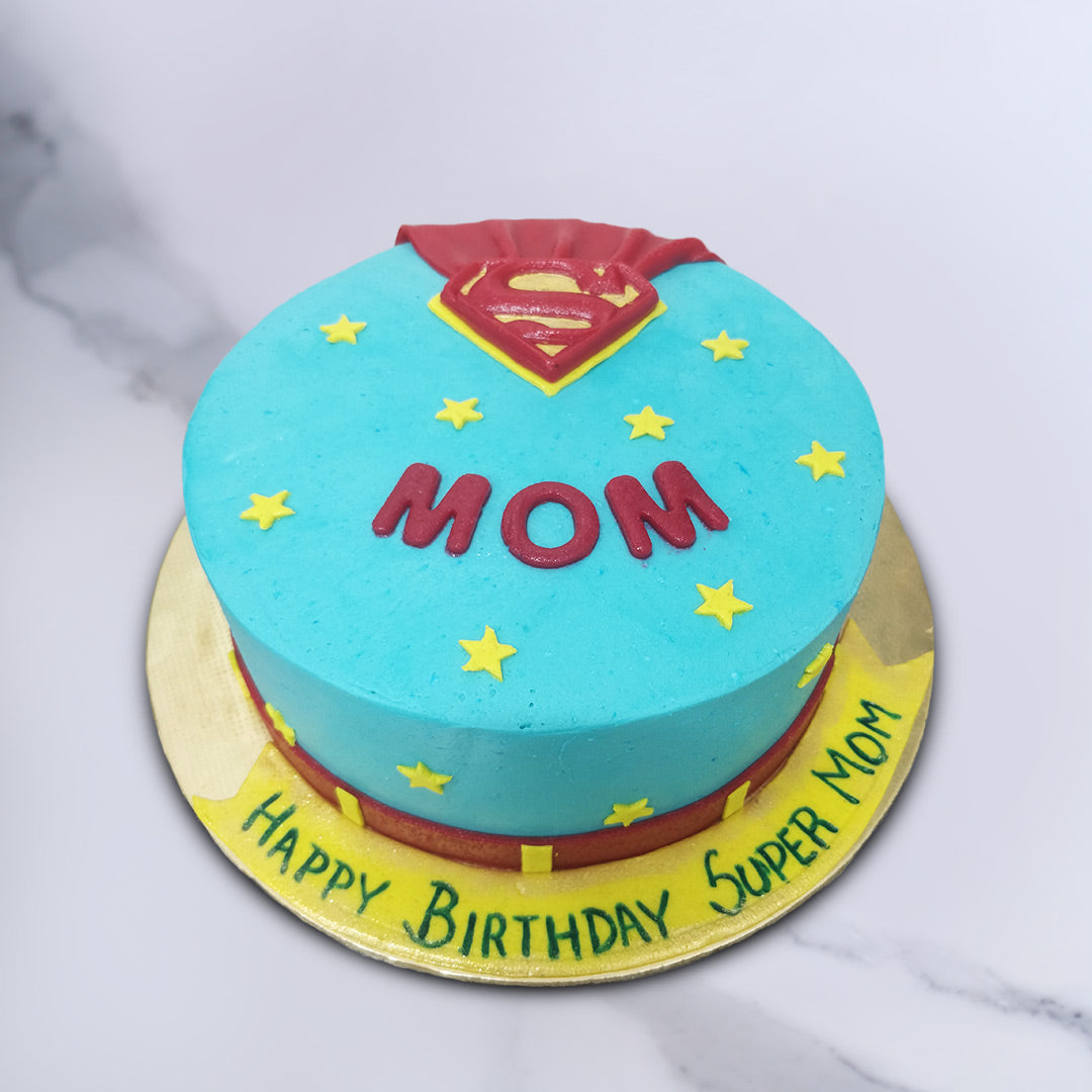 Supermom Cake Design Images (Supermom Birthday Cake Ideas) | Birthday cake  for wife, Butterfly birthday cakes, Mom cake