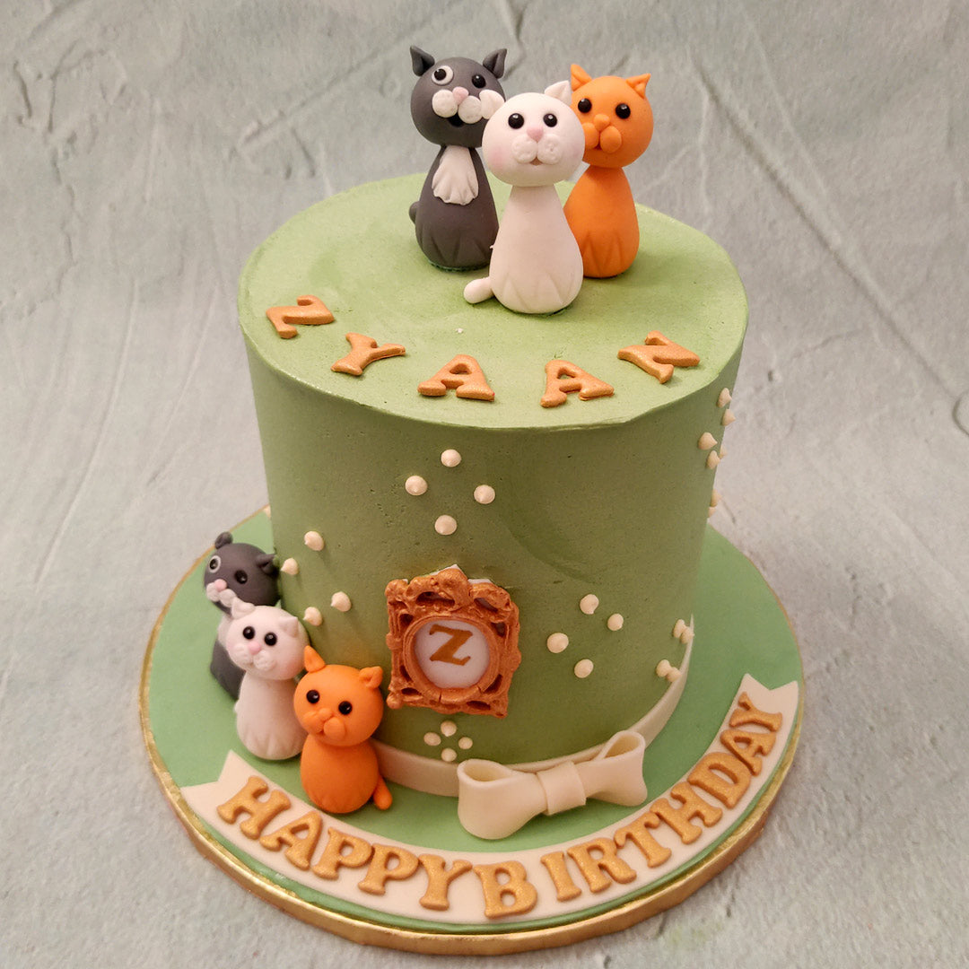 Order Cat Theme Cake in Kolkata | Online Kids Cake | Boffocakes