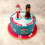 Chase and Marshall, the dynamic duo of the delightful kids show Paw Patrol are often known by fans as Brothers forever form the inspiration for this Paw Patrol cake. This Chase and Marshall cake design celebrates childhood, friendship and teamwork! 