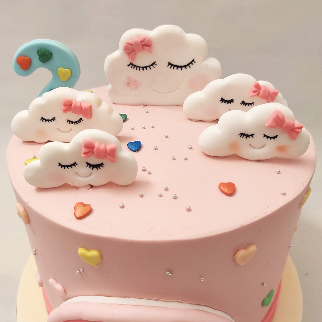 Birthday Cake Toppers Stars White Clouds Balloons Cake - Temu