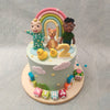 Based on kids' favourite show: Cocomelon, this Cocomelon JJ birthday cake pays homage to every child's colourful imagination that helps them learn and grow. This Baby JJ and Cody cake design is centred around protagonist of the show to elevate your little one's own main character energy 
