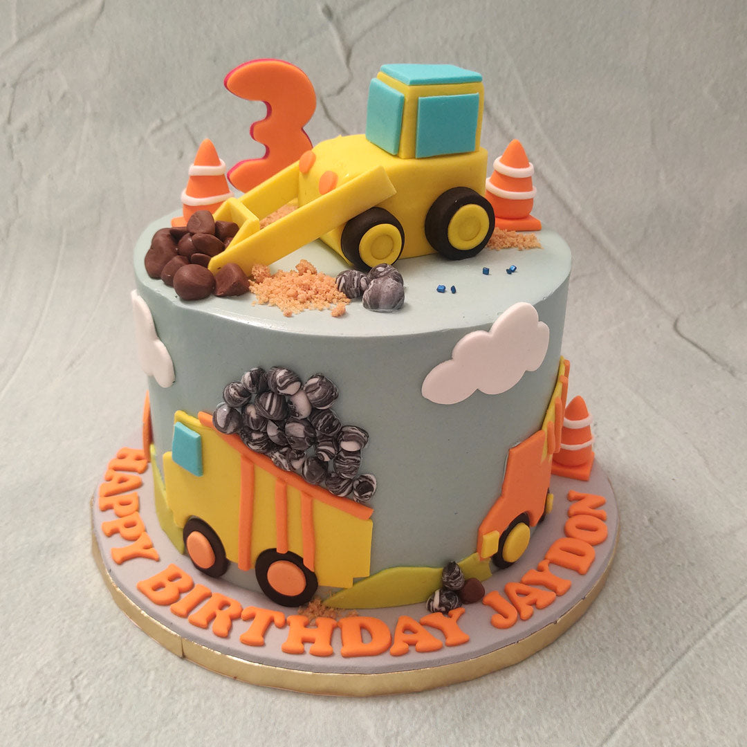 Construction Theme, Trucks, Loaders, Bull Dozers, Chocolate and Candy,  Birthday Boy | Construction birthday cake, Truck birthday cakes, Boy birthday  cake