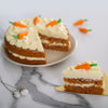 Sliced view of carrot cake. This is the best Healthy cake you will get in bangalore. Order online for same day delivery across bangalore