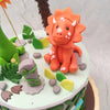 From Triceratops to brachiosaurus to stegosaurus, we have it all, The life-like artwork and rustic colour theme used to bring this Dinosaur cake design to life, along with the edible 3D elements attached make this Dinosaur themed birthday cake for kids look like something out of a Hollywood film, amusement park or even a museum.
