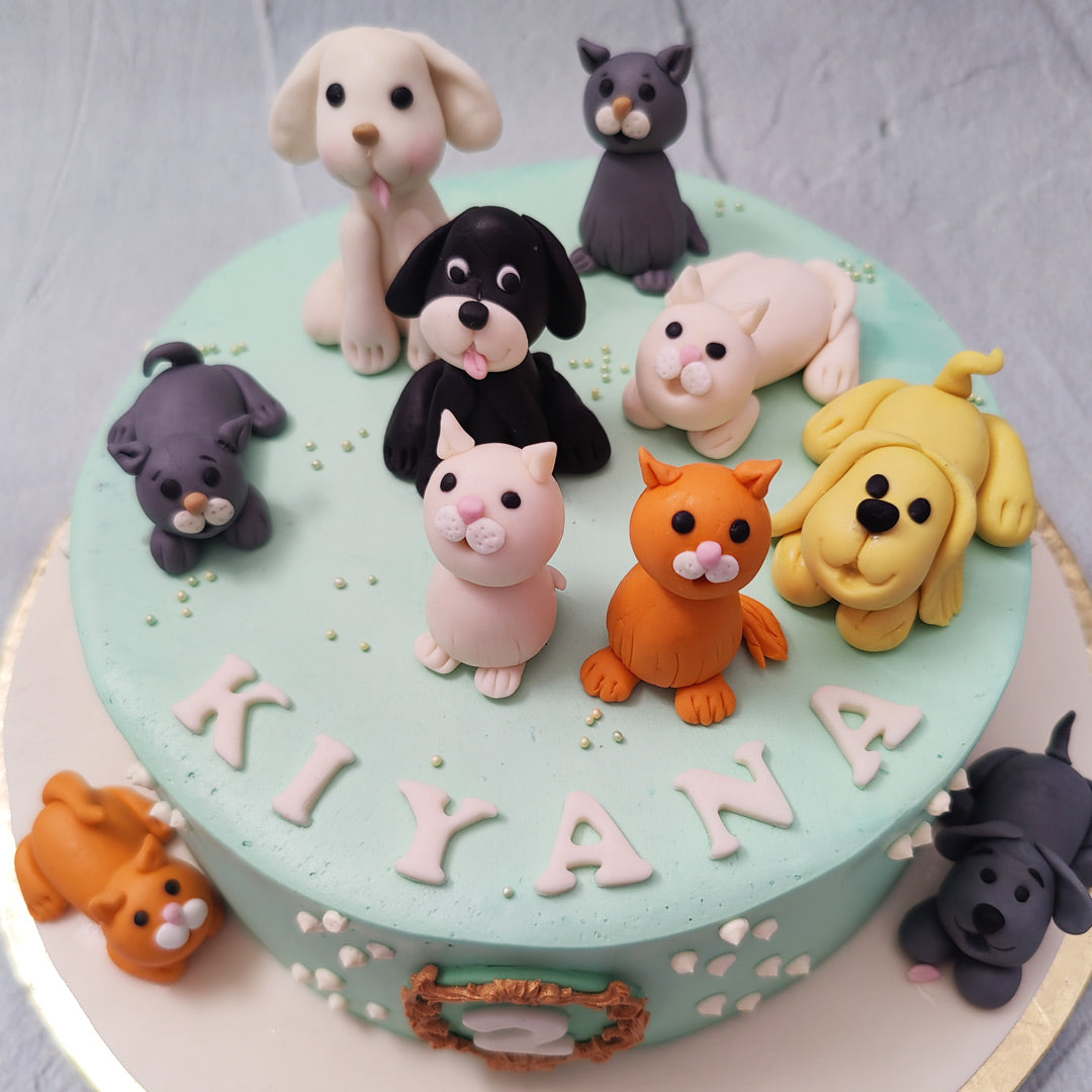 Dog And Cat Cake | Pet Animal Theme Cake | Order Custom Cakes in ...