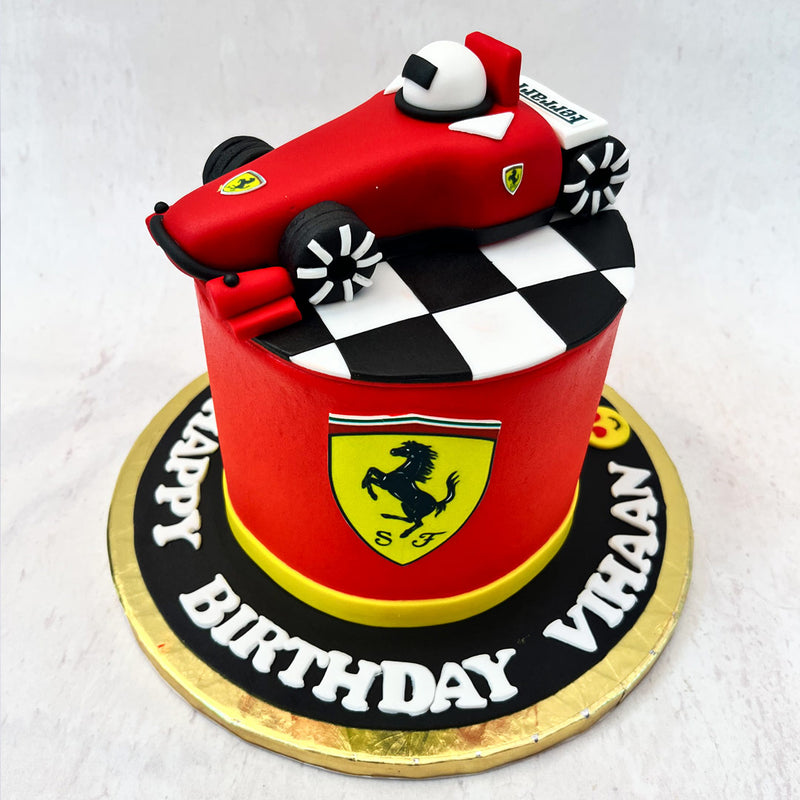 This F1 cake design will steer your birthday cravings in the right direction. So as you cross the finish line on another year and drive in a new one, we can't think of a better way for you to do it than with F1 themed cake.