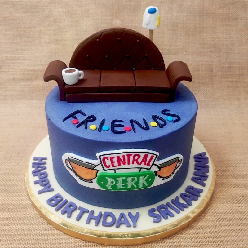  Who needs to go sit on a couch in Central Perk when that couch can come home to you in the form of a delicious Friends themed cake? This Friends couch cake will not only transport you into the set of your favourite show but vice-versa after you taste a slice!