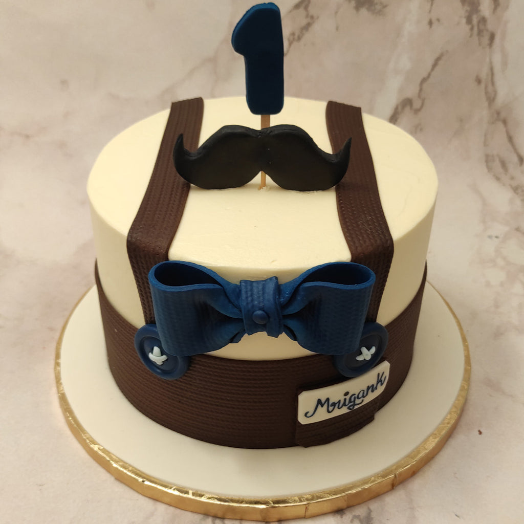 Send Mustache & Bow Tie Cake Online : DIZOVI Bakery