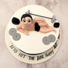  This gym lover cake design is for the man in your life who is the happiest on the treadmill or after benching over 200lbs. As a birthday cake for him, this gym cake theme will be equipment for the heart and the tummy.