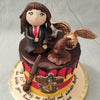 The red and yellow colours of Gryffindor layer the base of this Hermione Granger birthday cake for kids, almost like the popular scarf of the same house are wrapped around this Harry Potter Hermione cake to keep it nice and toasty for you.