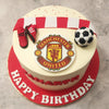  One of the most famous and successful football clubs in England, The Manchester United Football Club has truly United fans from all over the world for love of the sport and love of the club itself. We're sure this Manchester United football cake will have the same effect on your celebrations! 