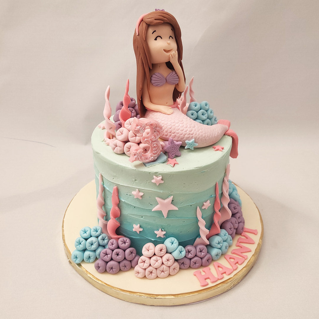 Little Mermaid Birthday Decoration | Mermaid Birthday Cake Decoration -  Party Cake - Aliexpress