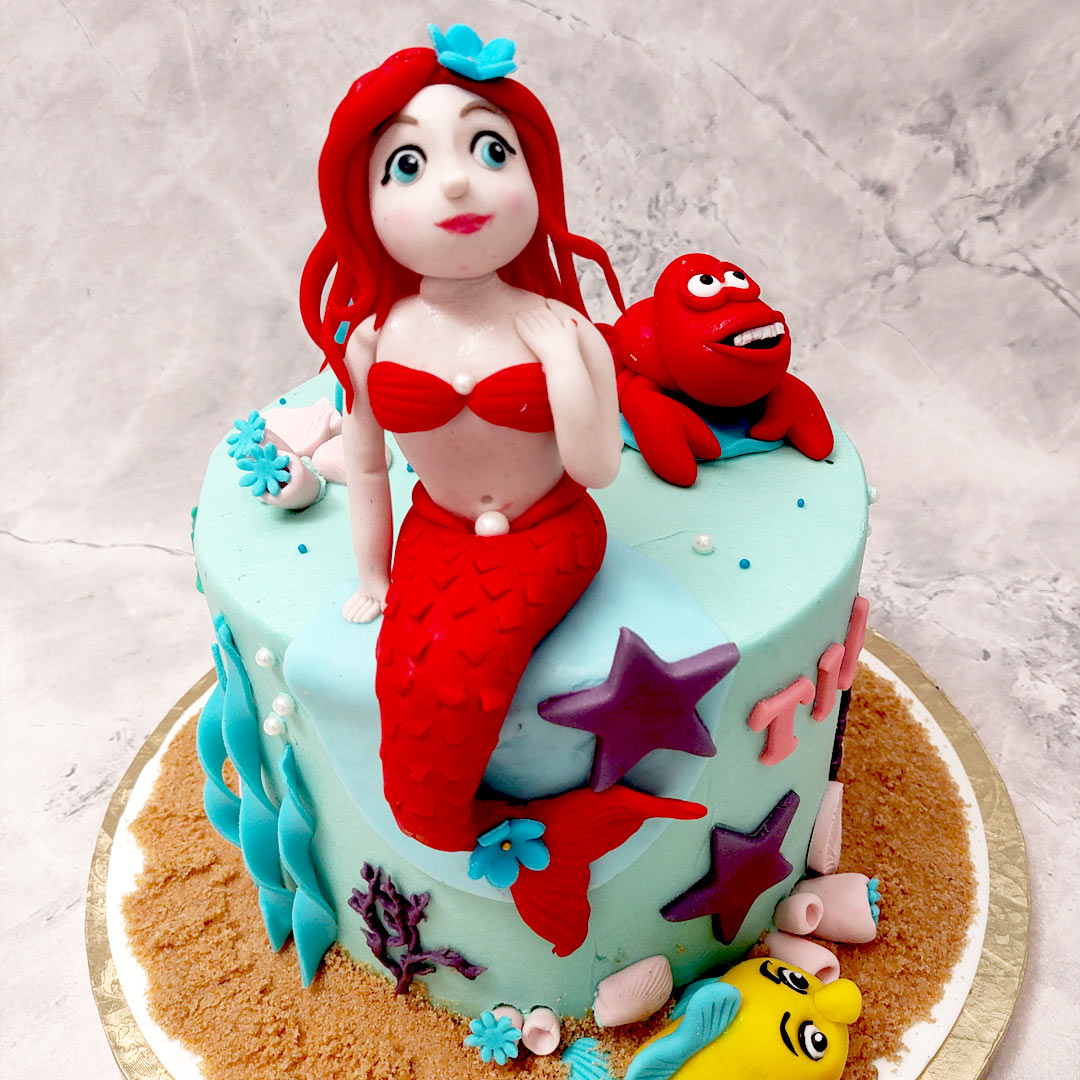 Mermaid Theme Cake | Mermaid Cake | Order Custom Cakes in ...