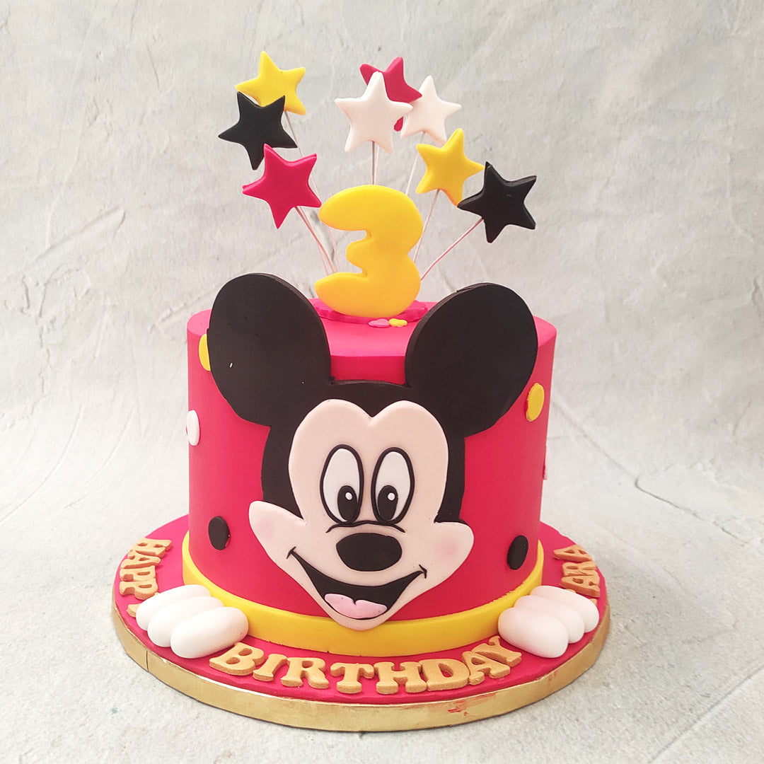 6 PC Mickey Mouse Theme Cake Topper Insert, Cake Topper, Cupcake Toppers  Bday Decorations Items/Cake