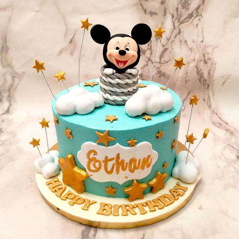 One of the world's most famous cartoon characters is now here for your real-life celebration in the form of this delicious Mickey Mouse birthday cake.