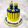 Say hello to Stuart and Bob on this special, one of a kind minion cake! This minion birthday cake is a fan-favoured design of the little yellow beings that have been capturing kids fascination and attention since 2010