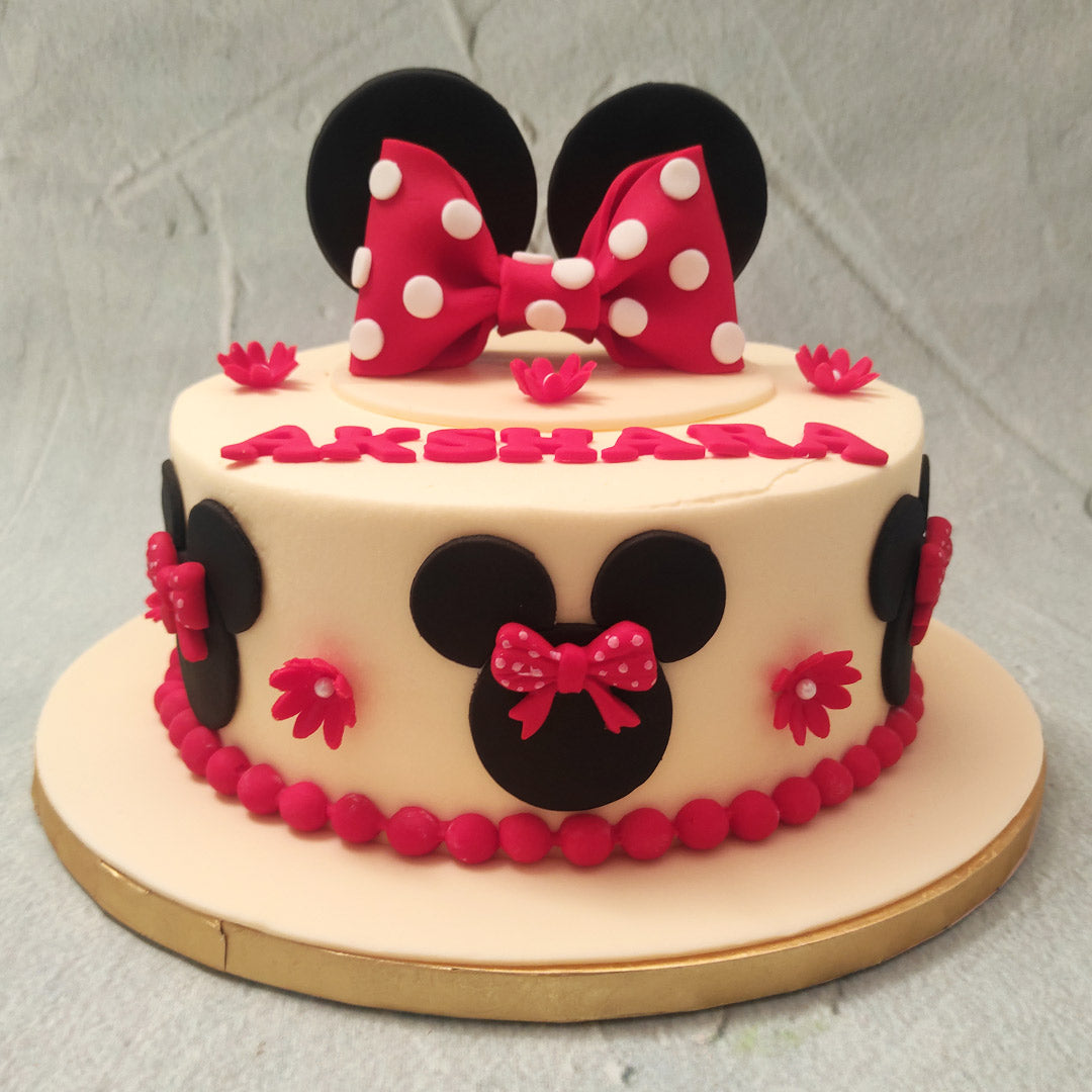 Two Tier Minnie Mouse Cake - Supreme Bakery