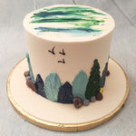  Here’s a scenic view that you get to take in more than visually. This mountain cake is a treat for both the eyes and the tastebuds. For those who love the great outdoors, we’re bringing it to you in the form of this mountain theme cake design.