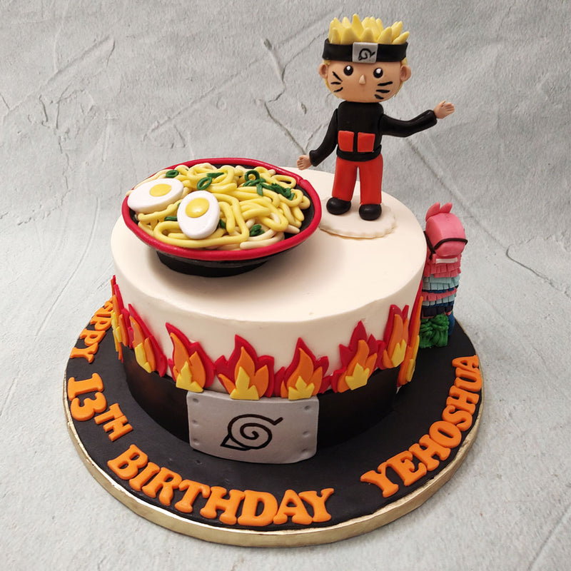 This Naruto birthday cake design is for all anime lovers who still revere this classic show and would love nothing more than to celebrate their birthday with the greatest Hokage of all time in the form of a Naruto cake.