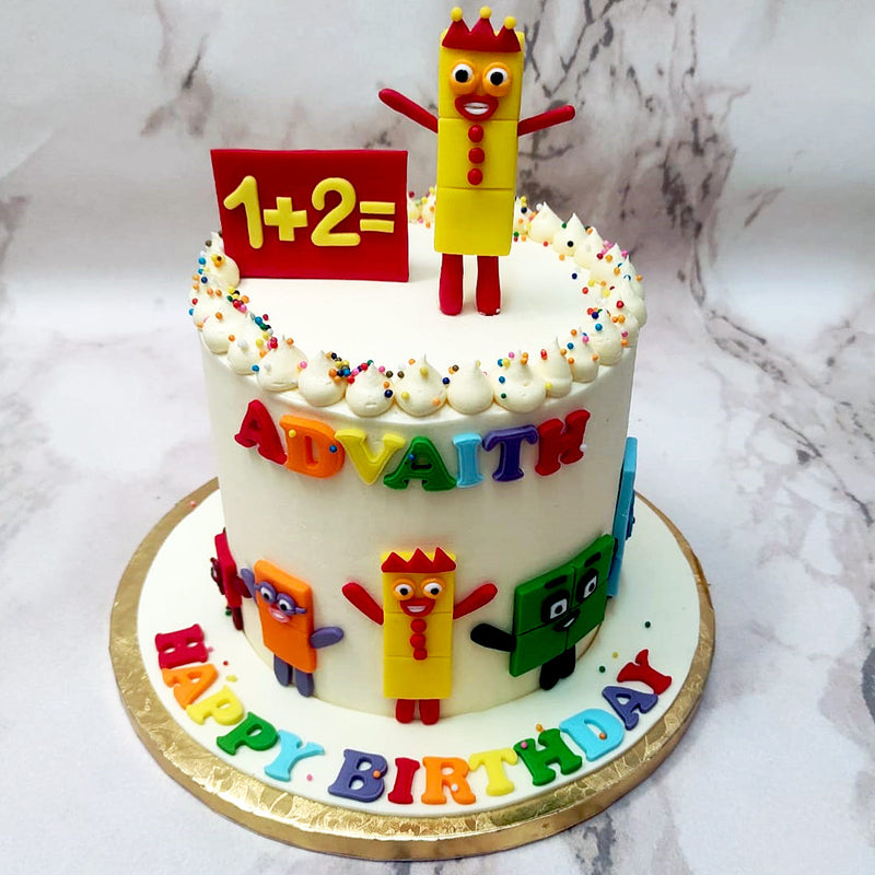 Children's favourite math show is taken over their screens so it just adds up that we would bring it to life in the form of this Numberblock Cake. As a sweet gesture for a toddler who's hooked to the show,  minus their cravings and multiply their joy with this Numberblock birthday cake.