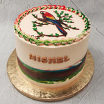 Parrots, like the one seen on this parrot cake are a popular symbol of long life and freedom, also of enduring love and devotion. The perfect metaphor to be utilised for a birthday gift, as is the case with this parrot birthday cake for her / him.
