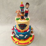 No job is too big and no pup is too small to make your celebrations extra special and grand with a realistic, yet artistic Paw Patrol two tier cake. Bring a smile to your little one's face with this two tier Paw Patrol cake!