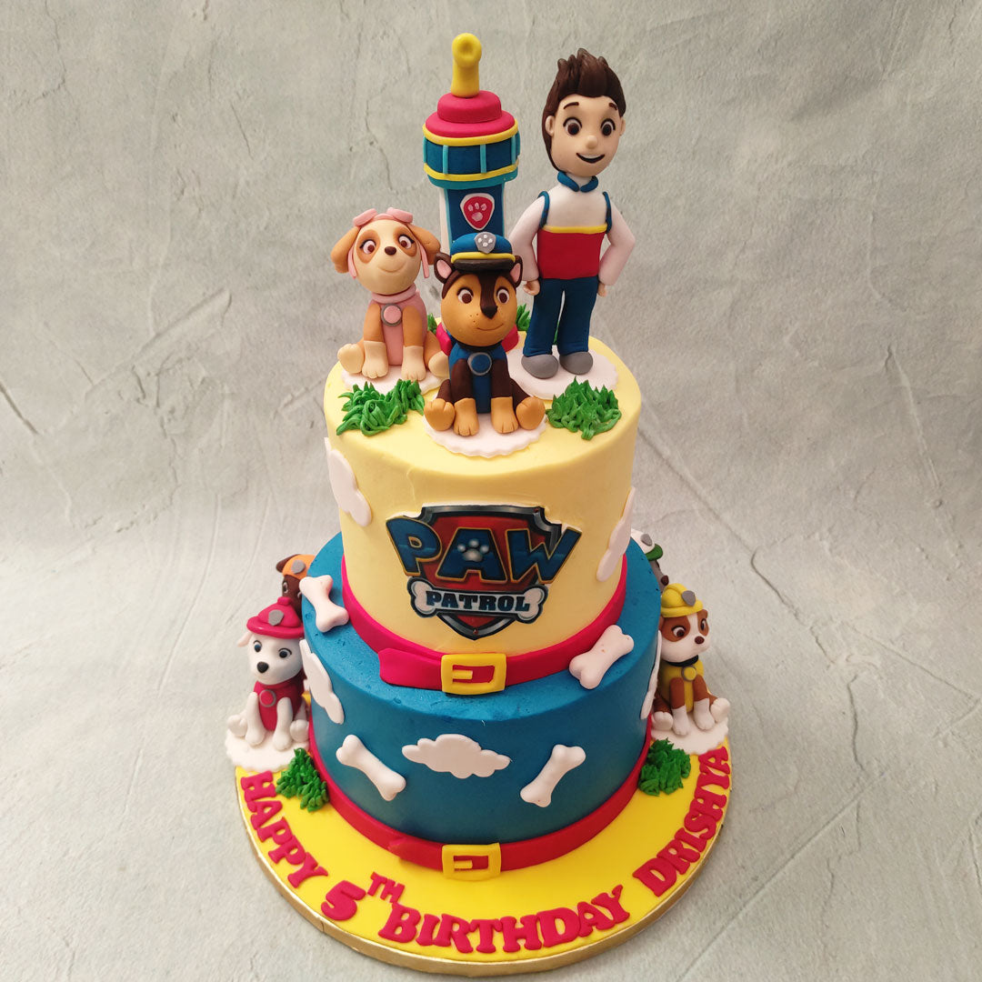 Easy Paw Patrol Cake Idea - Easy Birthday Cake Tutorial - The Exploring  Family