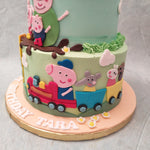  One of our most requested designs for birthday cake for kids, this Peppa Pig cake brings to your doorstep the magical world created by the show. 