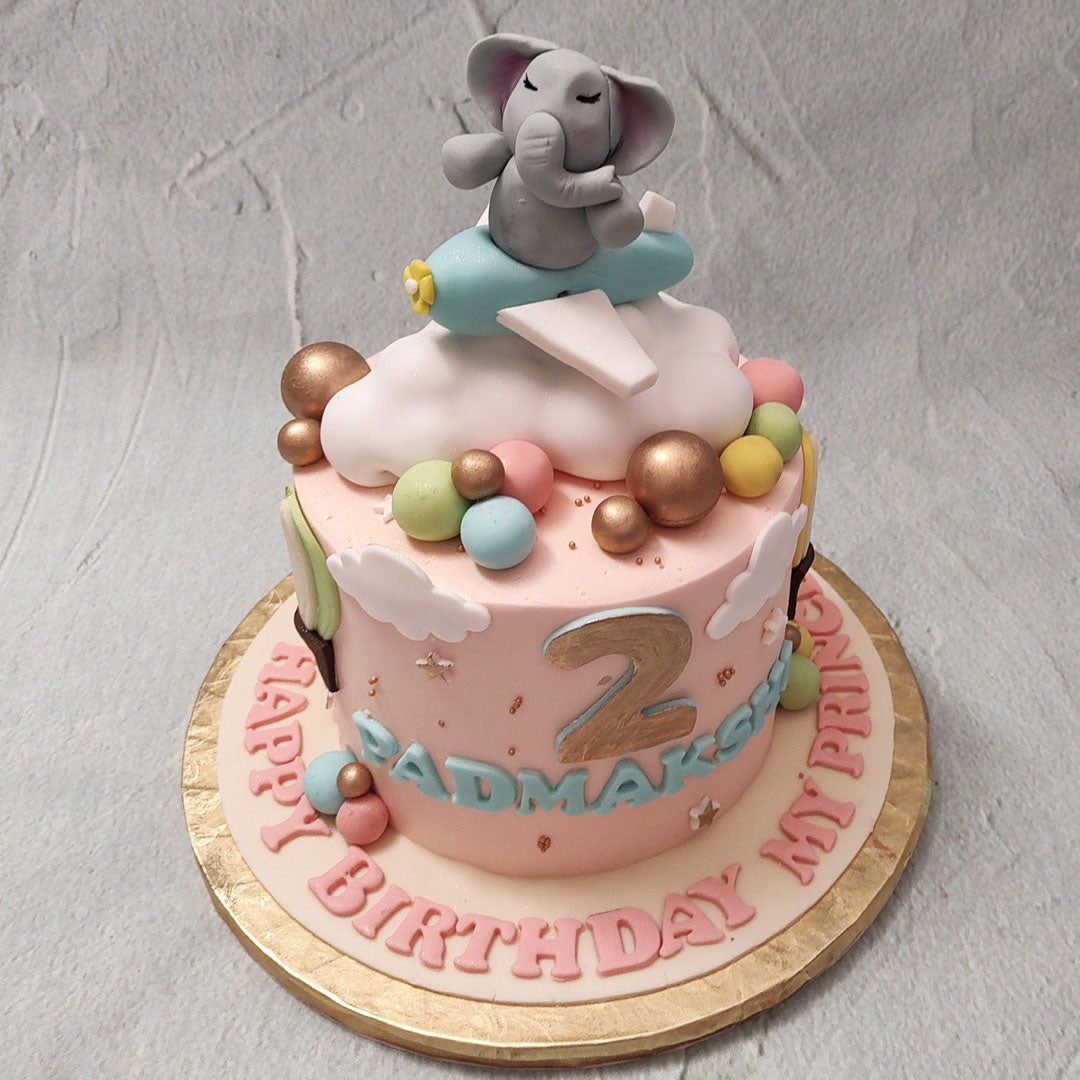 Pink Little Cake: Elephant theme Baby Shower Cake